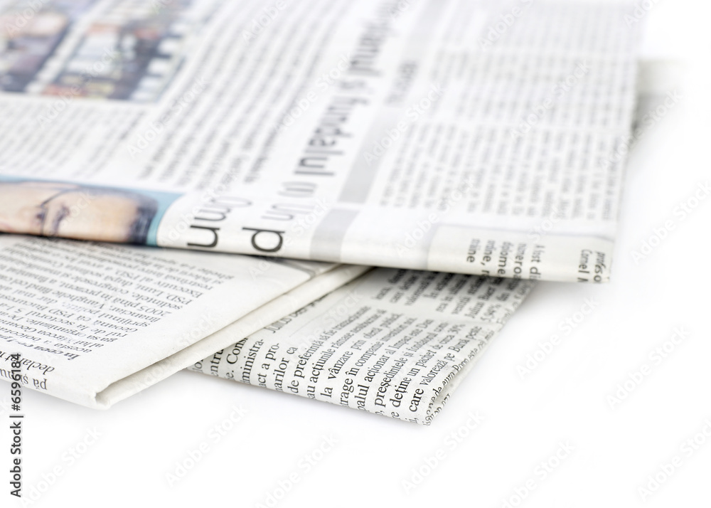 Obraz premium Isolated newspapers