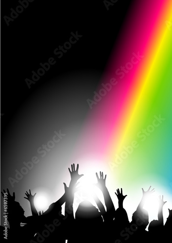 Happy people having fun at discotheque