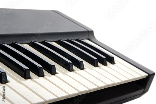 Photography piano keyboard close-up