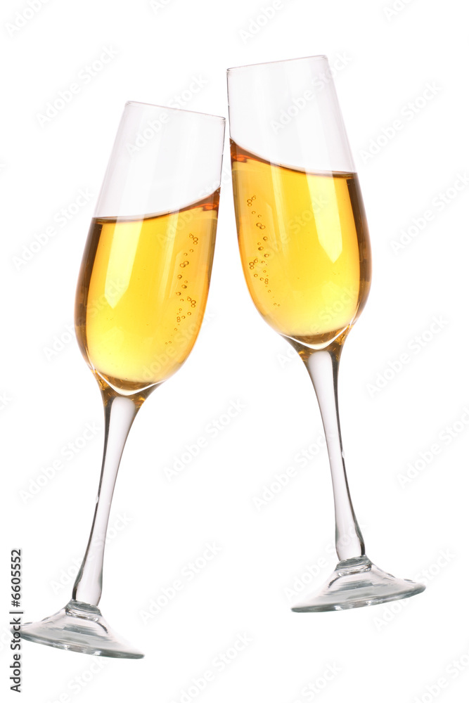 Two glasses with champagne, holiday Two glasses with champagne, holiday