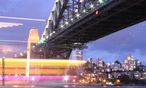 HARBOUR BRIDGE WITH BOAT LIGHTS