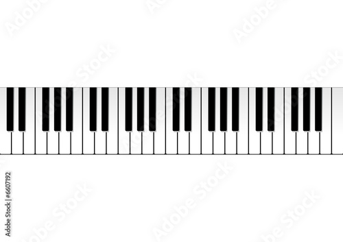 Vectorial piano keyboard representation isolated over white