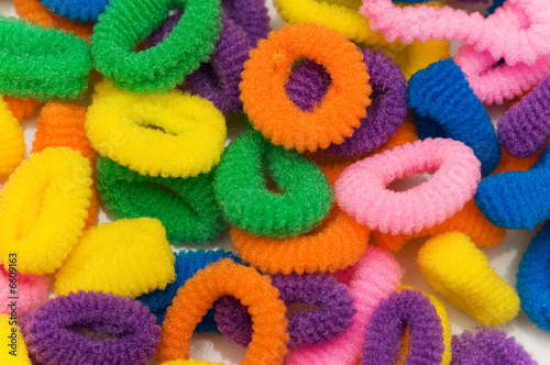 Rubber bands of the various bright colurs