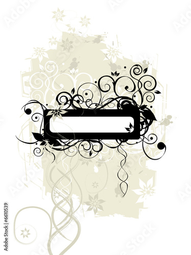 Floral grunge frame with place for your text