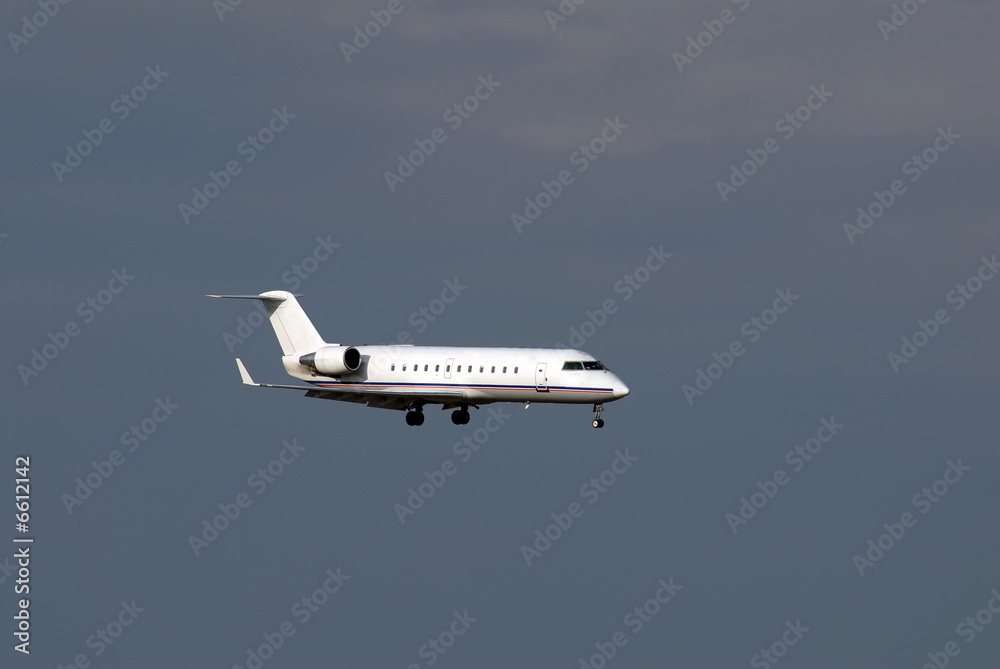 Fototapeta premium Aircraft few moments before landing