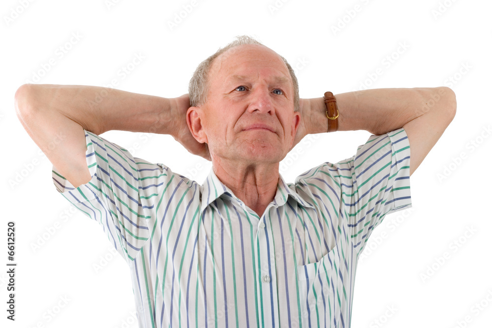 Obraz premium Aged man dreaming