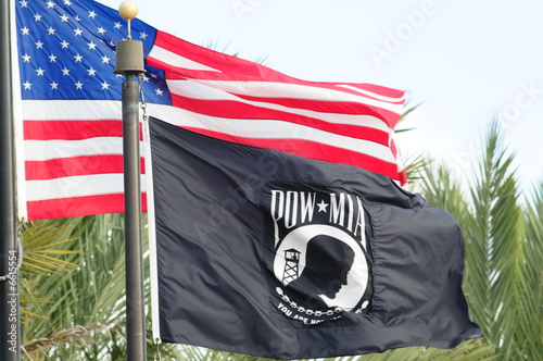 us and pow flags photo