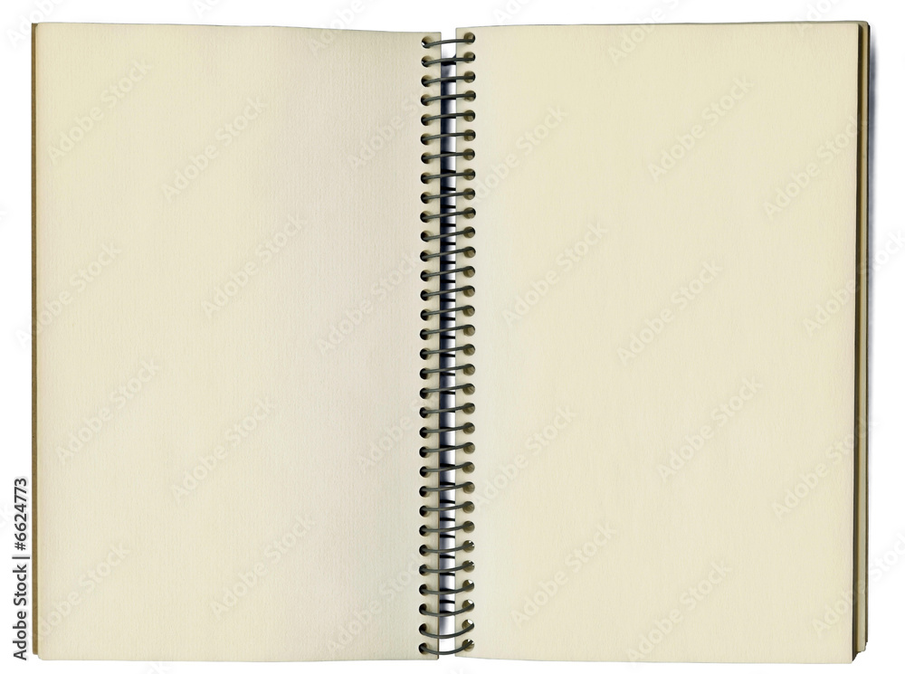 Spiral Sketchbook Stock Photo