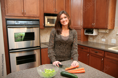 Woman In Her Kitchen