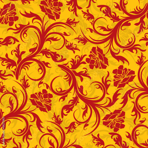 Decorative floral pattern, vector illustration 