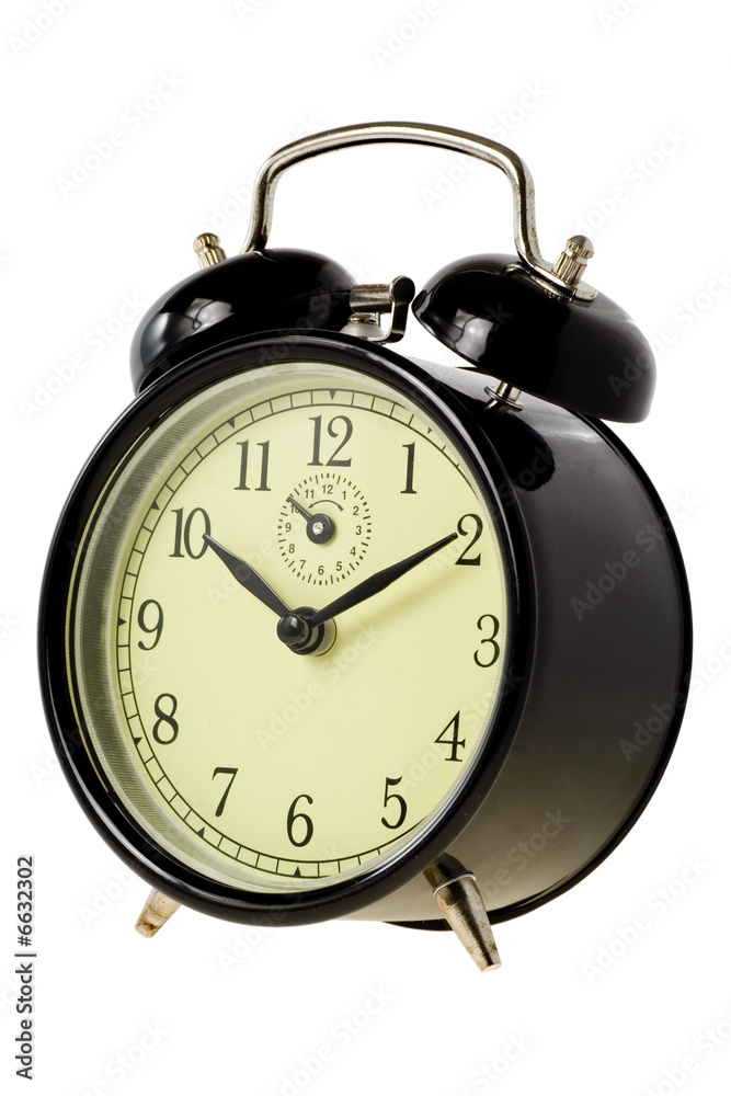 Retro alarm clock isolated on white background Retro alarm clock isolated on white background