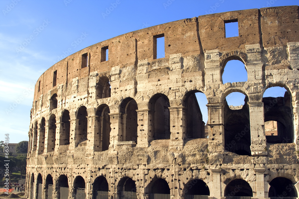 Roman Colosseum in Rome, Italy.