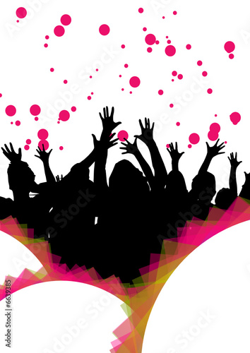 Happy people having fun at discotheque
