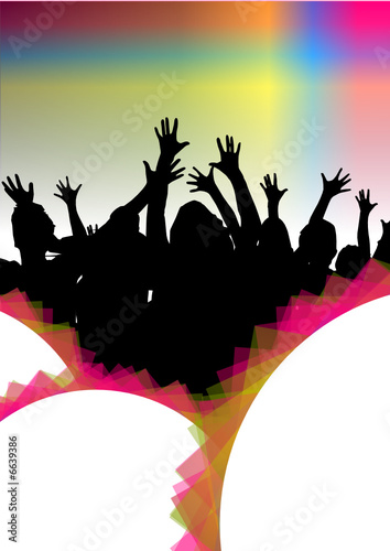 Happy people having fun at discotheque