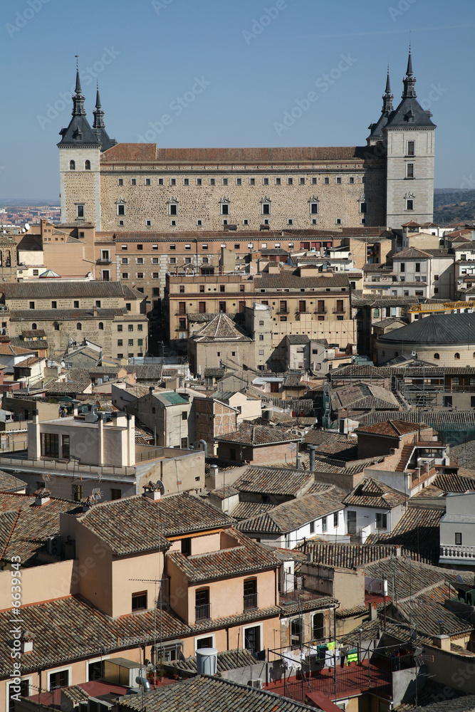 Toledo cityscape with Alcazar (vertical)