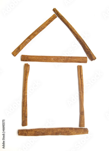 cinnamon sticks isolated on white