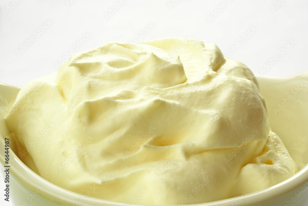 Whipped cream - close up Whipped cream - close up