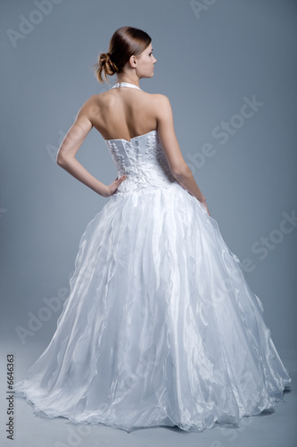 Wedding dress on fashion model