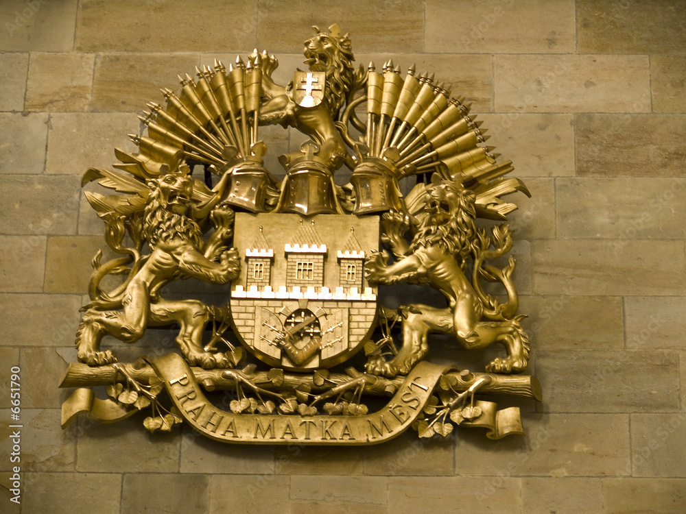 Fototapeta premium Blason dans la cathédrale St-Guy de Prague