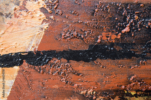 Rough Orange, Yellow & Black Painted Textured Background