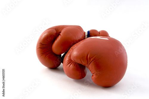 Obraz na płótnie Paire de gants de boxe w salonie