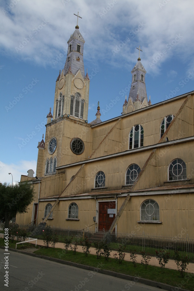 Cathedral of Castro, capital of Chiloé island in Chile