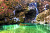 Beautiful colorful waterfall