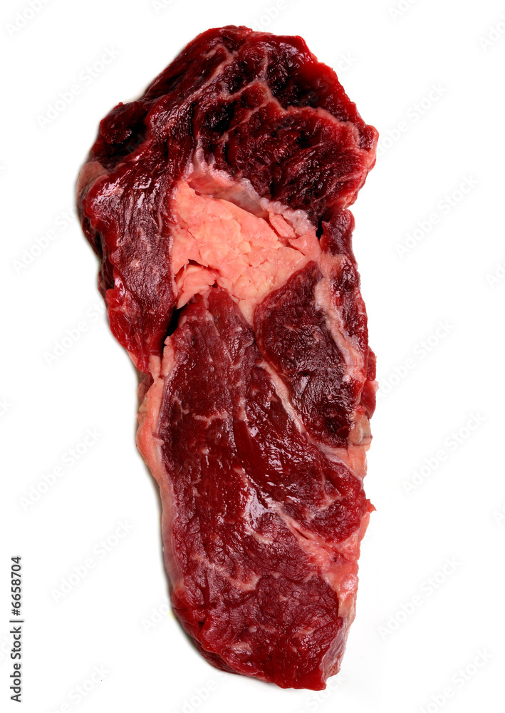 Fototapeta premium raw fillet steaks isolated on white