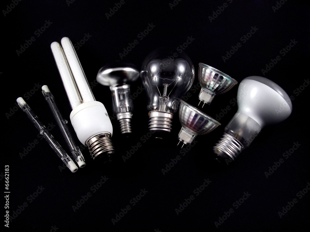 set of light bulbs - obrazy, fototapety, plakaty 