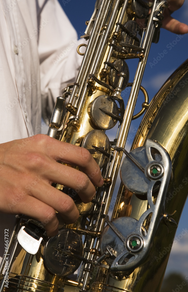 Fototapeta premium Saxophone close up