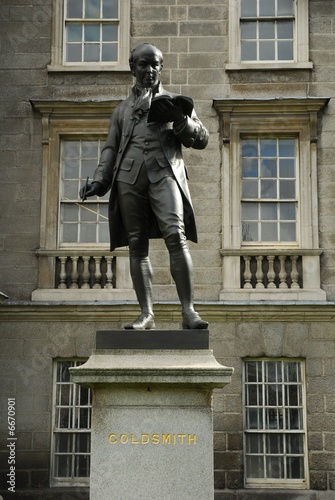 Dublin, Trinity College, Main entrance, Oliver Goldsmith photo