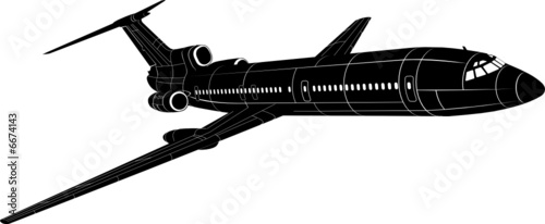 Passenger Jet silhouette photo