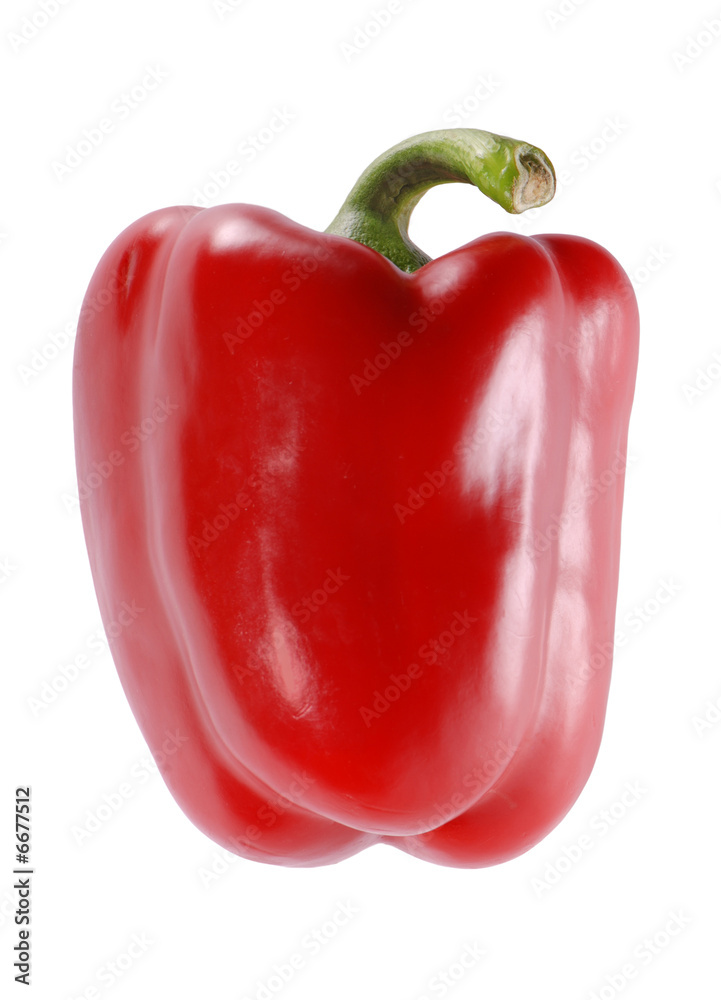 Red sweet pepper isolated on white background Red sweet pepper isolated on white background
