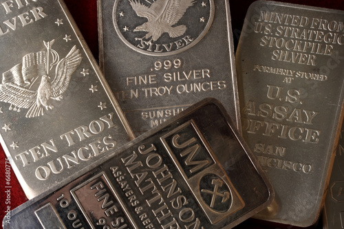 Tableau sur toile 10 Ounce Silver Bullion Bars