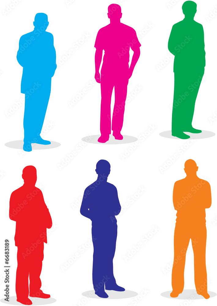 illustrations vectorisée de silhouettes d'hommes illustrations vectorisée de silhouettes d'hommes