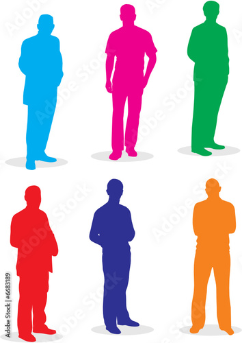 illustrations vectorisée de silhouettes d'hommes