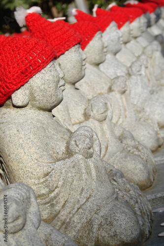 Buddhist statues in Takaosan, Japan