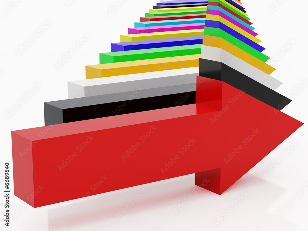 multi-coloured arrows multi-coloured arrows