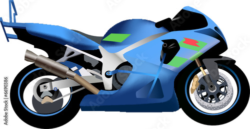sport motorcycle vector