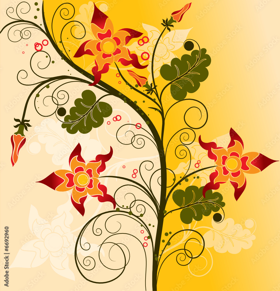 Decorative floral background, vector illustration Decorative floral background, vector illustration