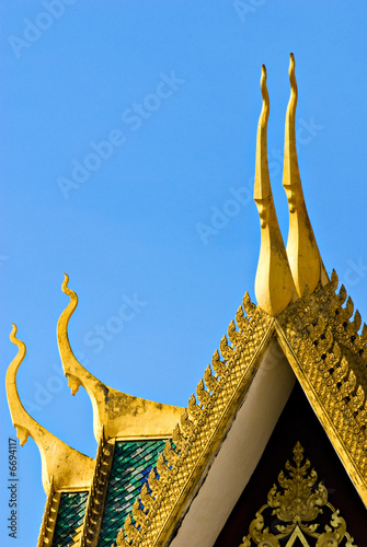 Details of Royal palce roof, Pnom Penh, Cambodia, photo