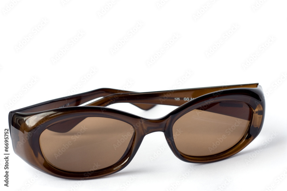 Dark sunglasses on white background Dark sunglasses on white background