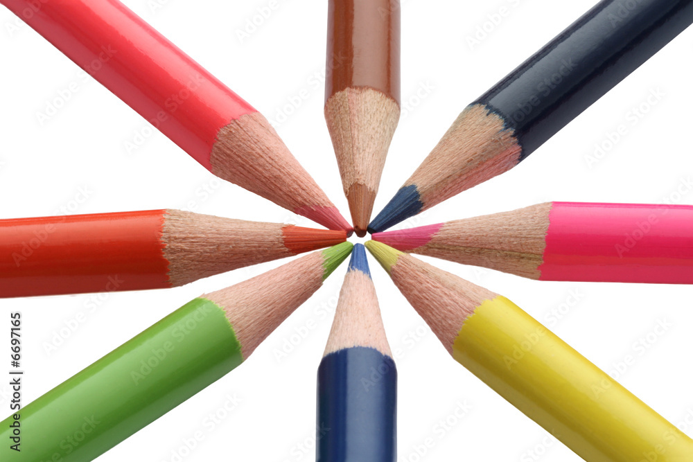 Naklejka premium Colored pencils