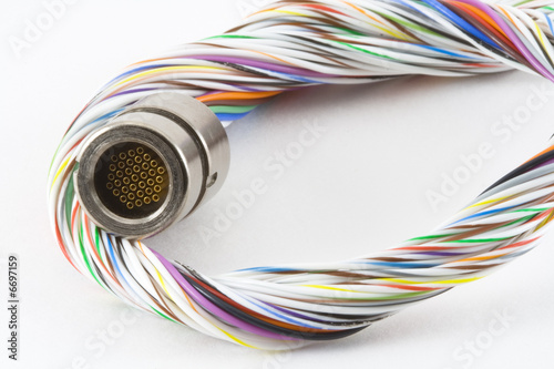 Coiled RainBow Wire with Silver Connector photo