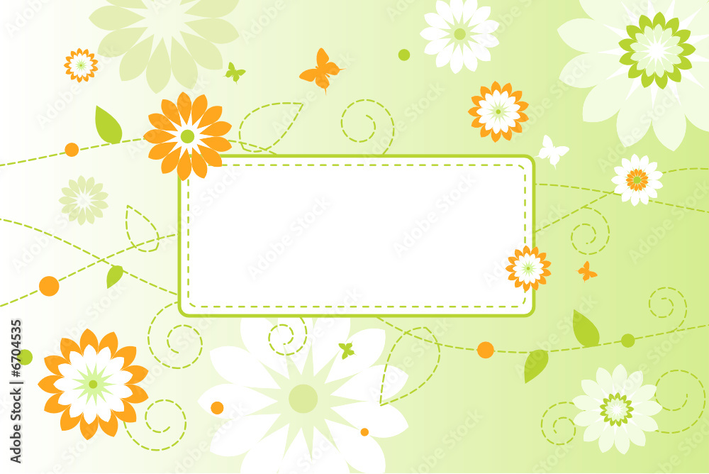 Floral frame with place for text 