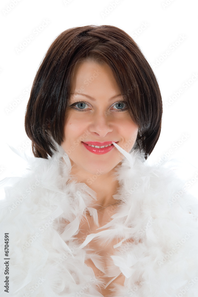portrait of the brunette with blue eye portrait of the brunette with blue eye