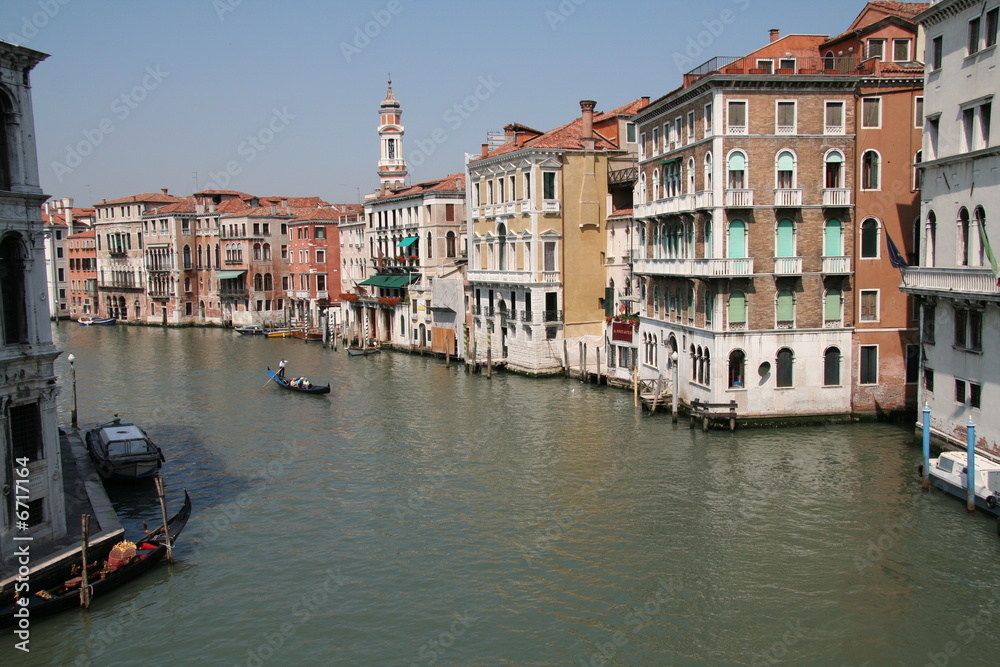 Le grand canal de Venise depuis le Rialto