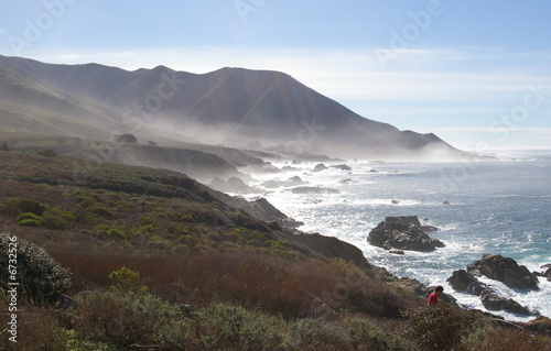Monterey coast with fog from the ocean