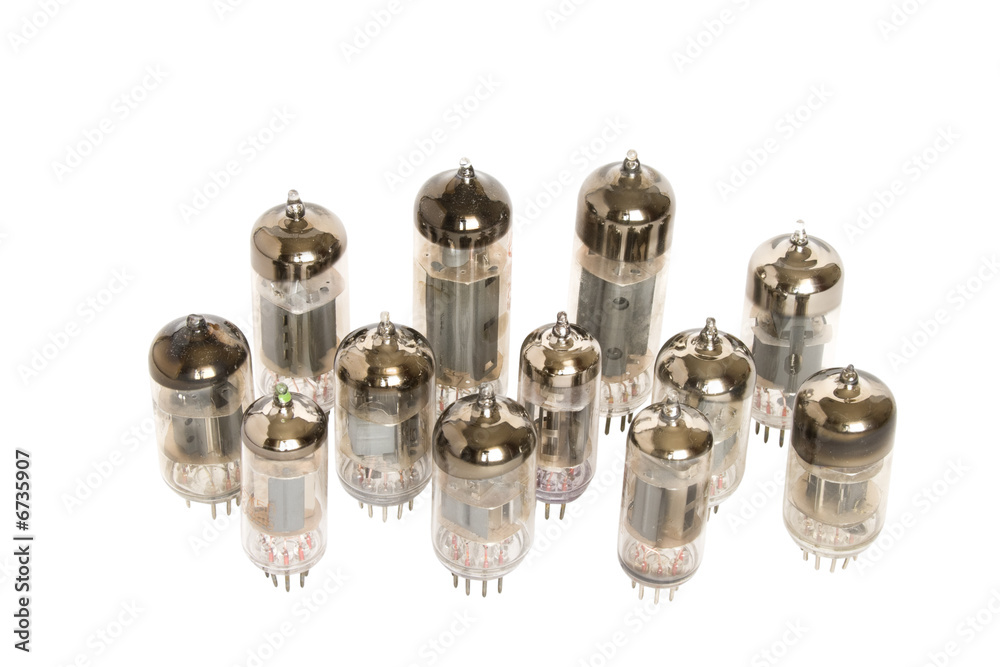 Vacuum tubes isolated Vacuum tubes isolated