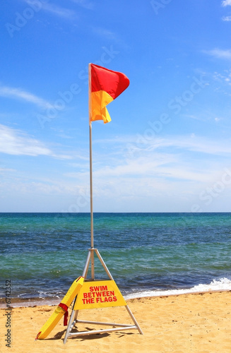 Obraz na plátně Swim Between the Flags